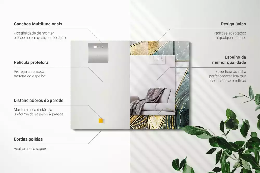 Espelho decorativo Padrões geométricos abstratos