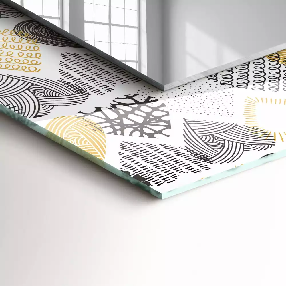 Espelho com moldura decorada Corações Coloridos