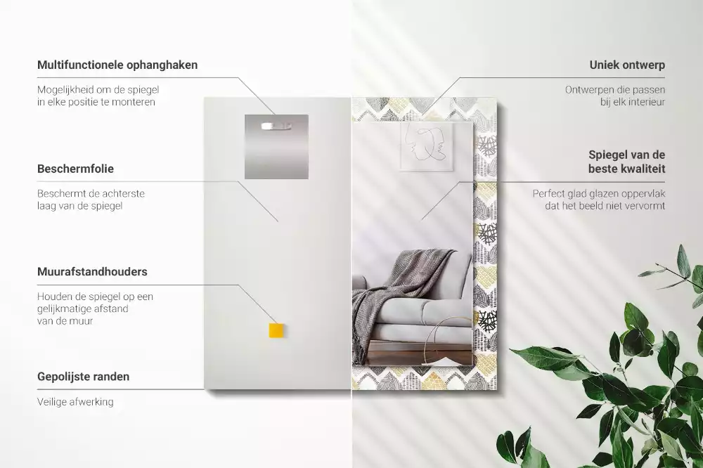 Espelho com moldura decorada Corações Coloridos