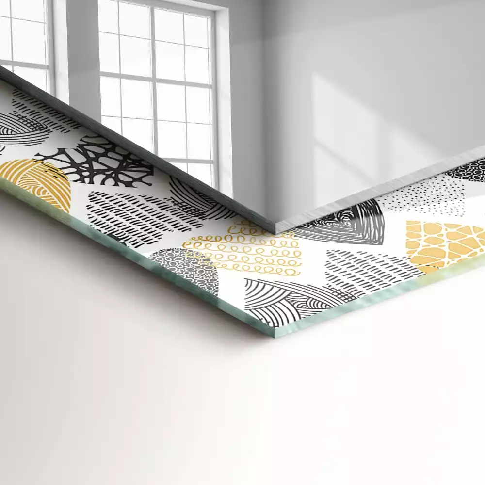 Espelho com moldura decorada Corações Coloridos