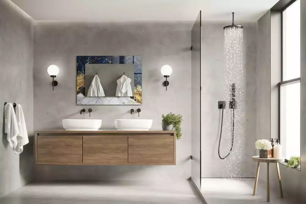 Espelho decorativo Abstração de mármore