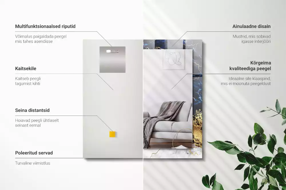 Espelho decorativo Abstração de mármore