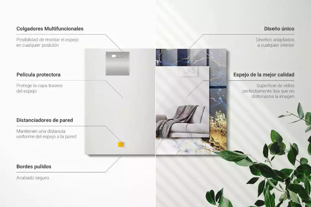 Espelho decorativo Abstração de mármore