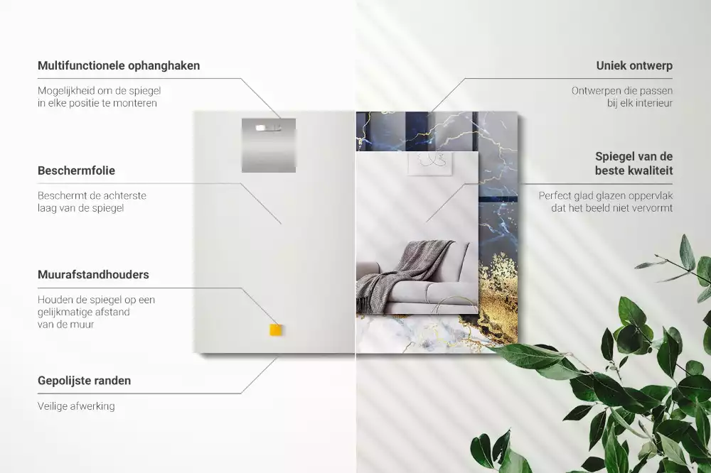 Espelho decorativo Abstração de mármore