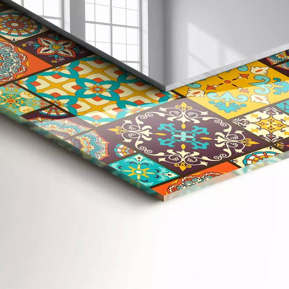 Espelho decorativo Azulejos de mosaico coloridos