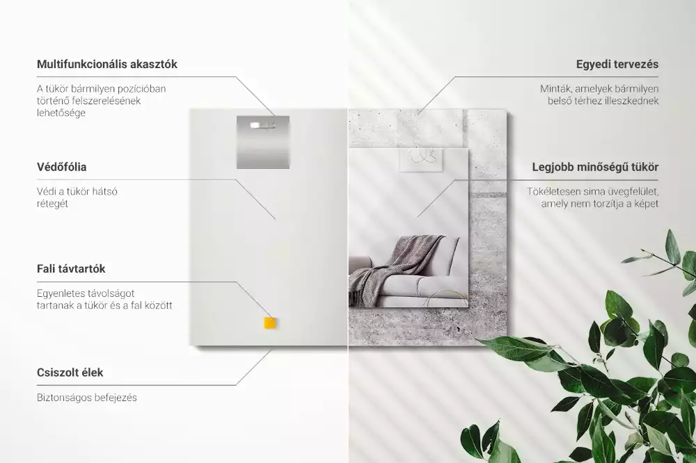 Espelho decorado Textura de parede de concreto