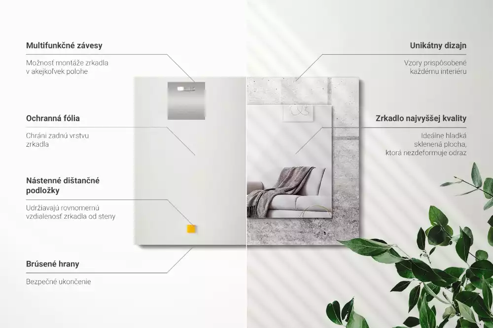 Espelho decorado Textura de parede de concreto