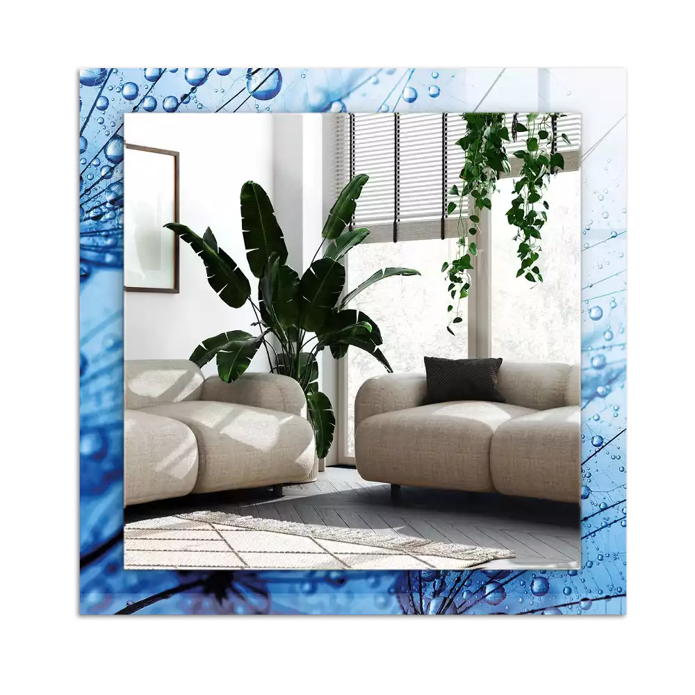 Espelho decorado Gotas em dentes-de-leão