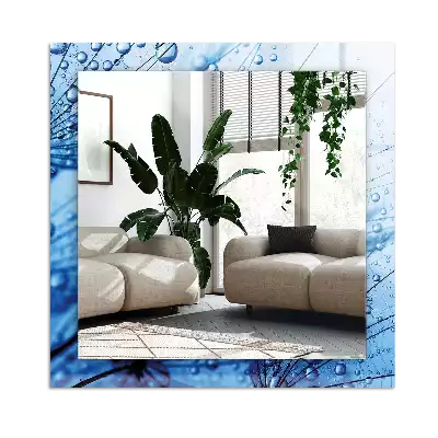 Espelho decorado Gotas em dentes-de-leão