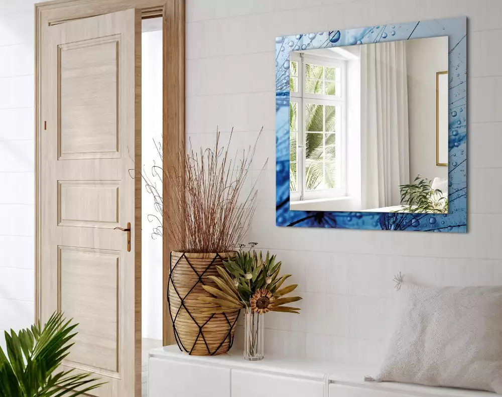 Espelho decorado Gotas em dentes-de-leão