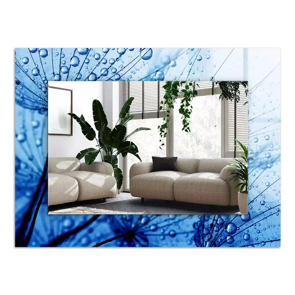 Espelho decorado Gotas em dentes-de-leão