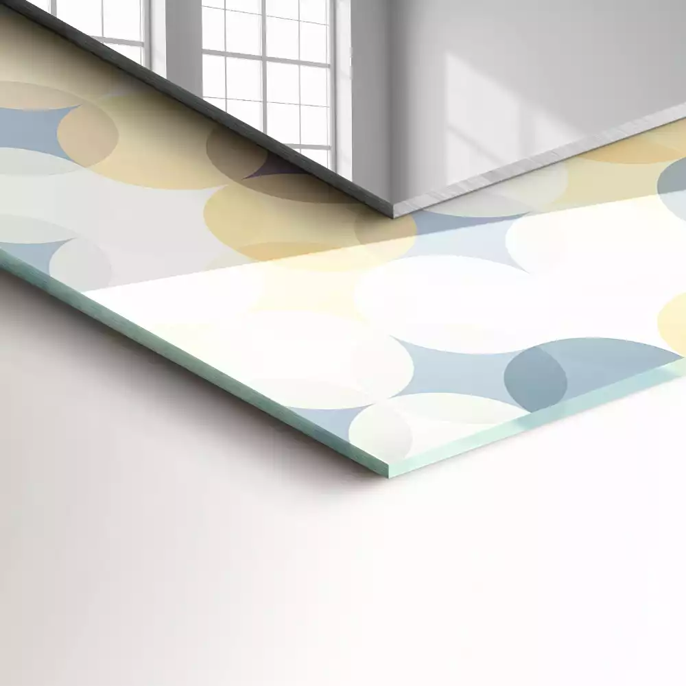 Espelho decorado Padrões circulares coloridos