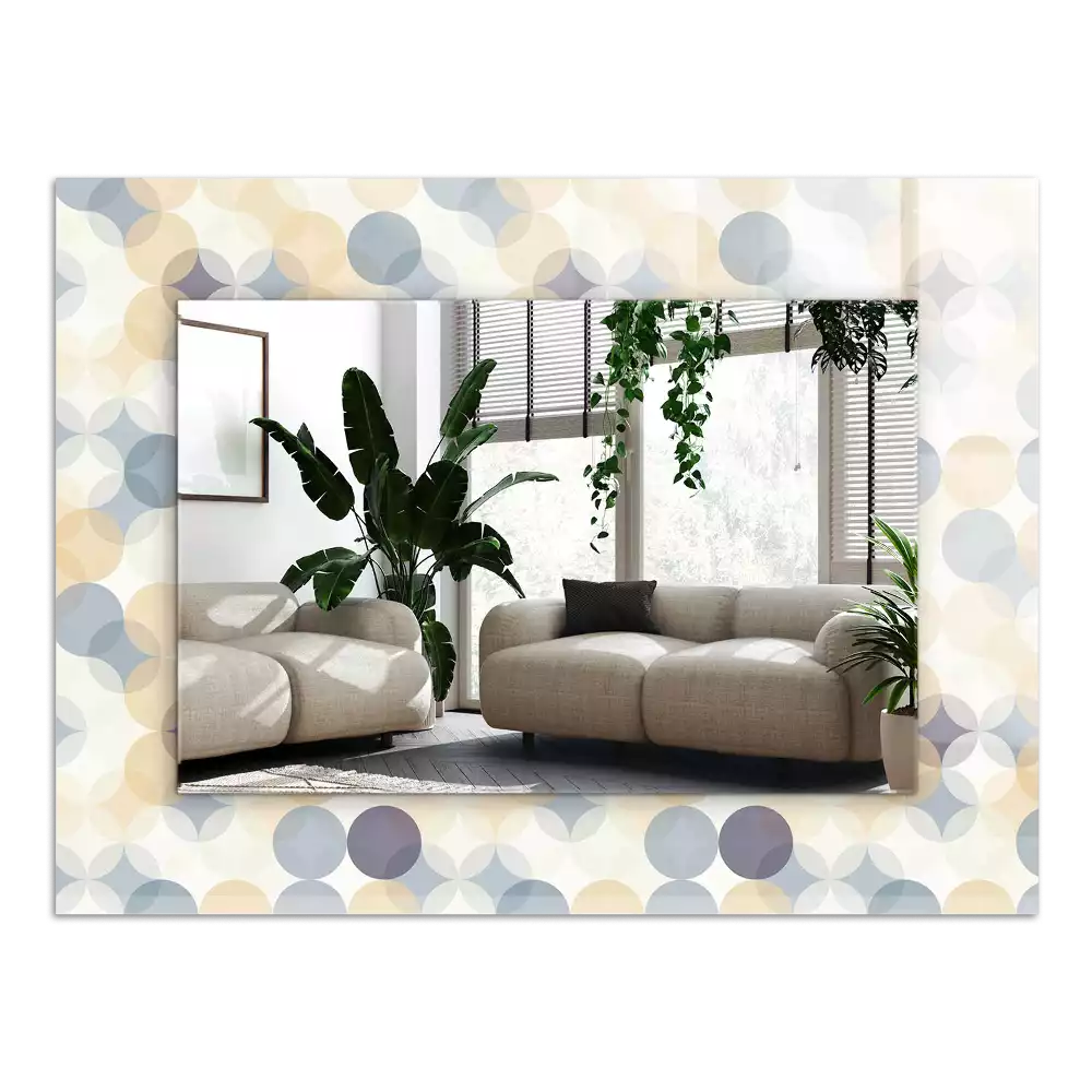 Espelho decorado Padrões circulares coloridos