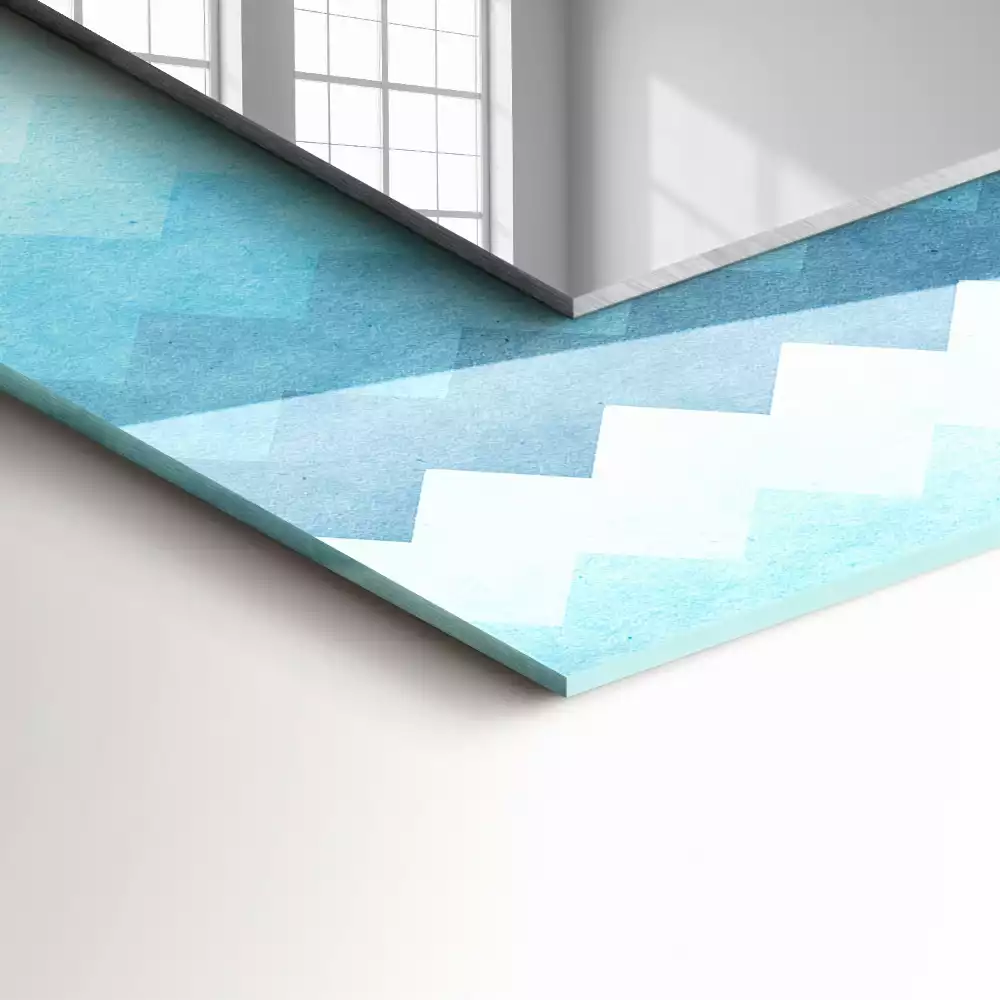 Espelho decorativo Padrão de gradiente em ziguezague