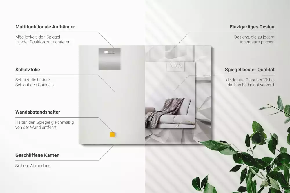 Espelho decorado Formas geométricas abstratas