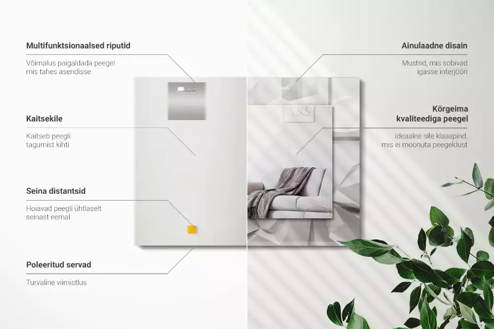 Espelho decorado Formas geométricas abstratas