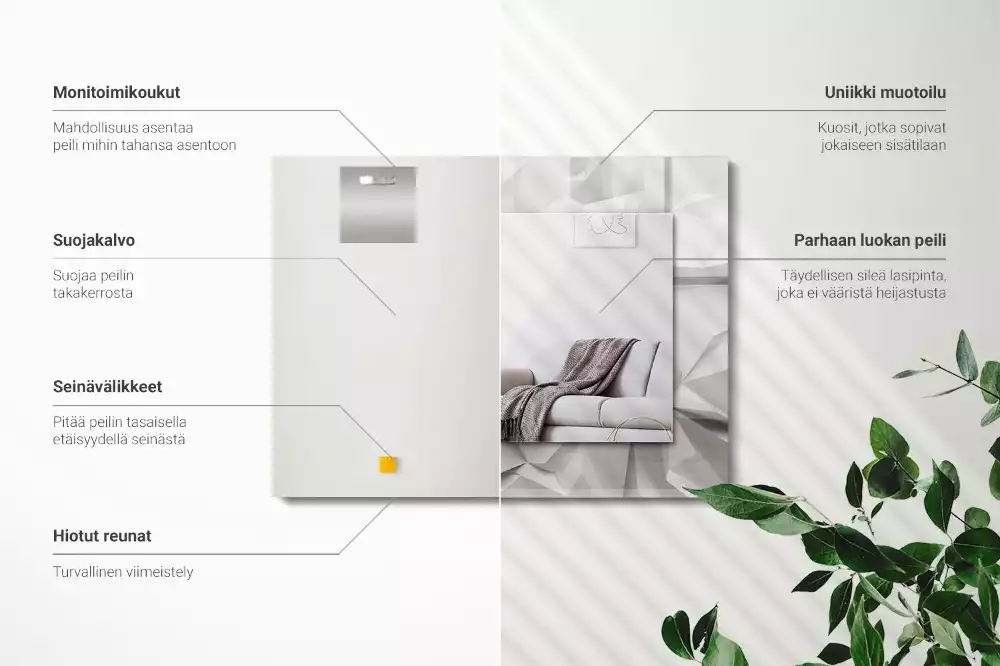 Espelho decorado Formas geométricas abstratas