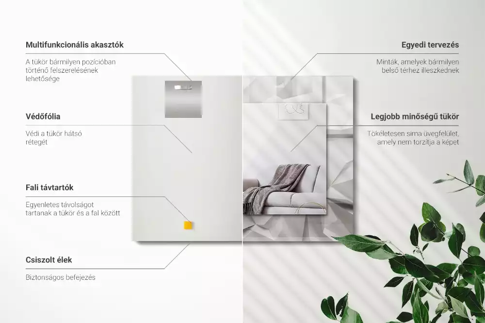 Espelho decorado Formas geométricas abstratas