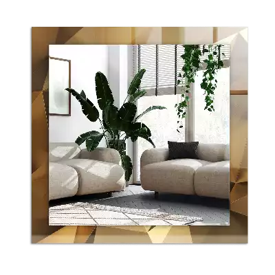 Espelho com moldura decorada formas geométricas