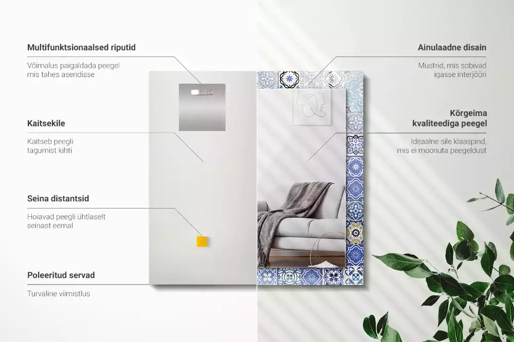 Espelho decorativo Padrões marroquinos