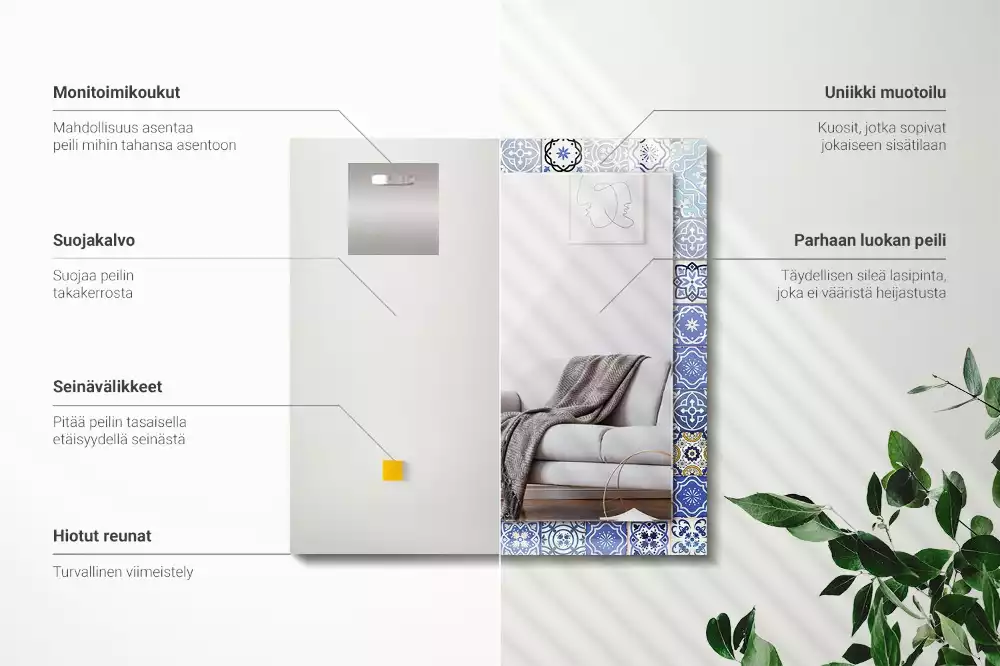 Espelho decorativo Padrões marroquinos