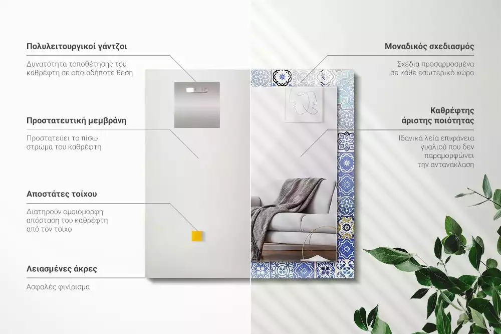 Espelho decorativo Padrões marroquinos