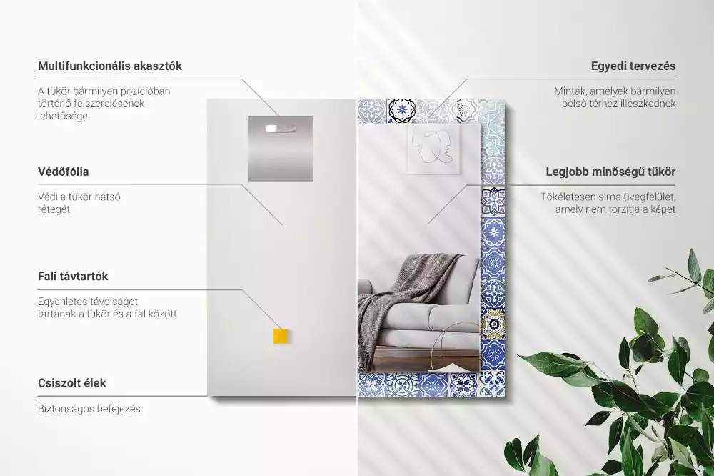 Espelho decorativo Padrões marroquinos