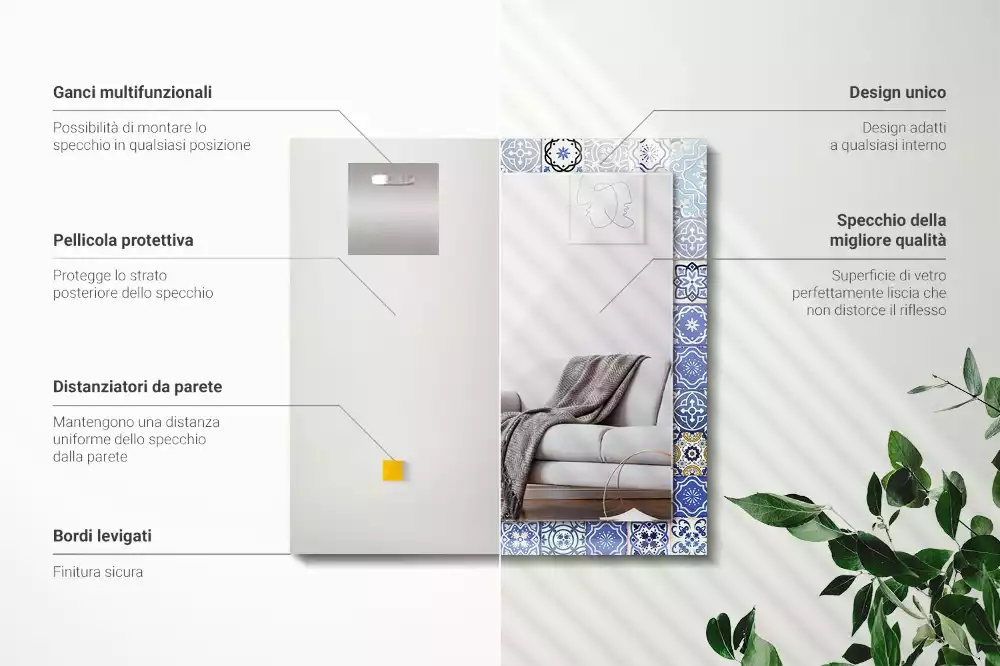 Espelho decorativo Padrões marroquinos