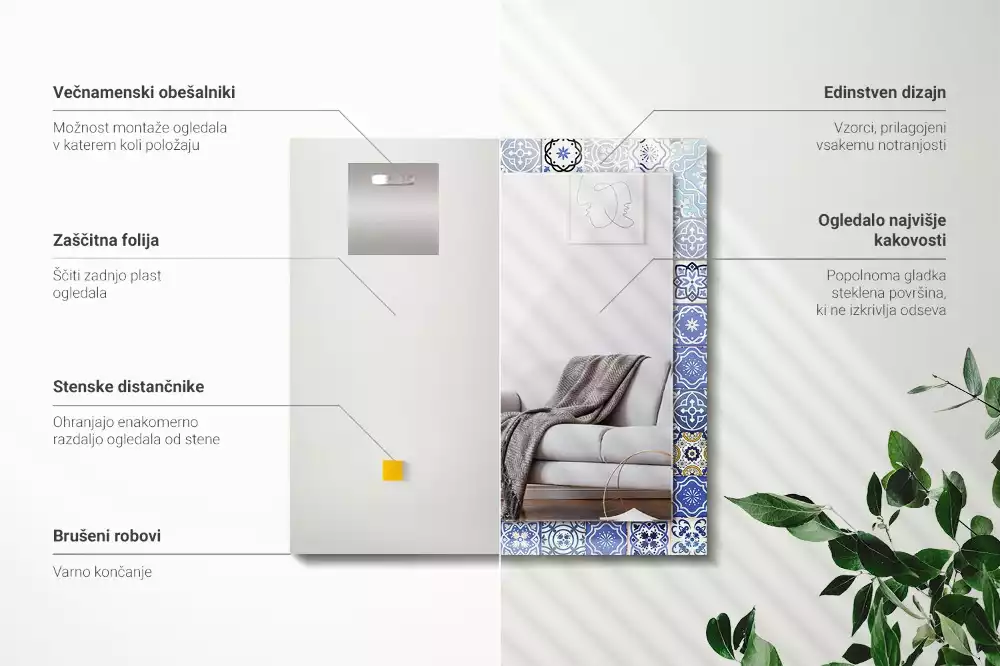 Espelho decorativo Padrões marroquinos