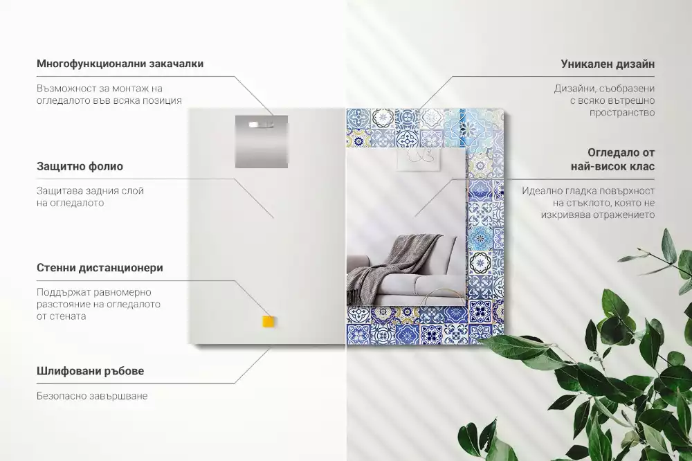 Espelho decorativo Padrões marroquinos