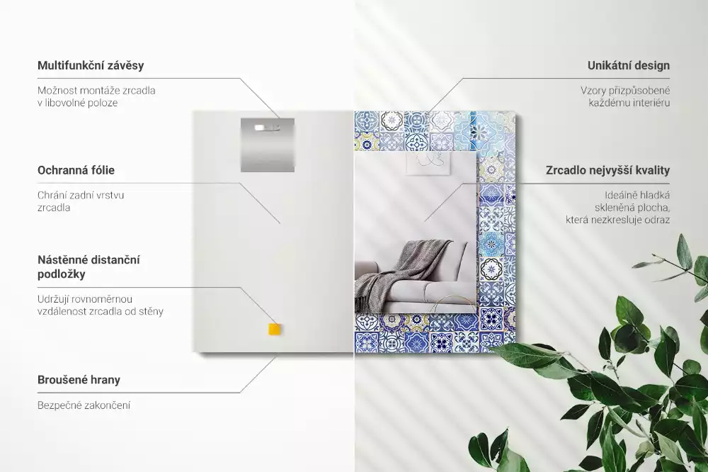 Espelho decorativo Padrões marroquinos