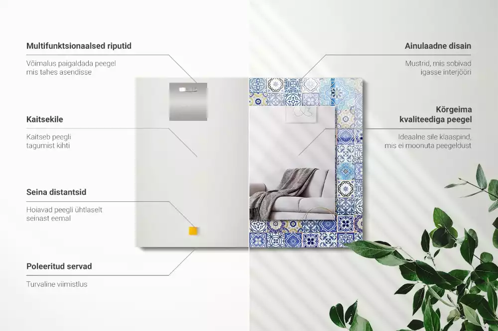 Espelho decorativo Padrões marroquinos