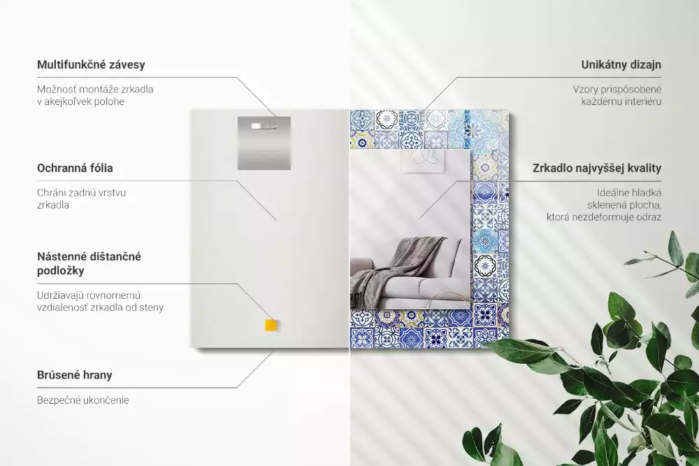 Espelho decorativo Padrões marroquinos