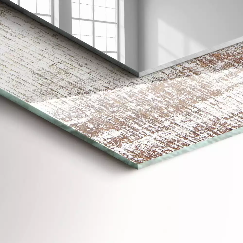 Espelho com moldura decorada Madeira velha