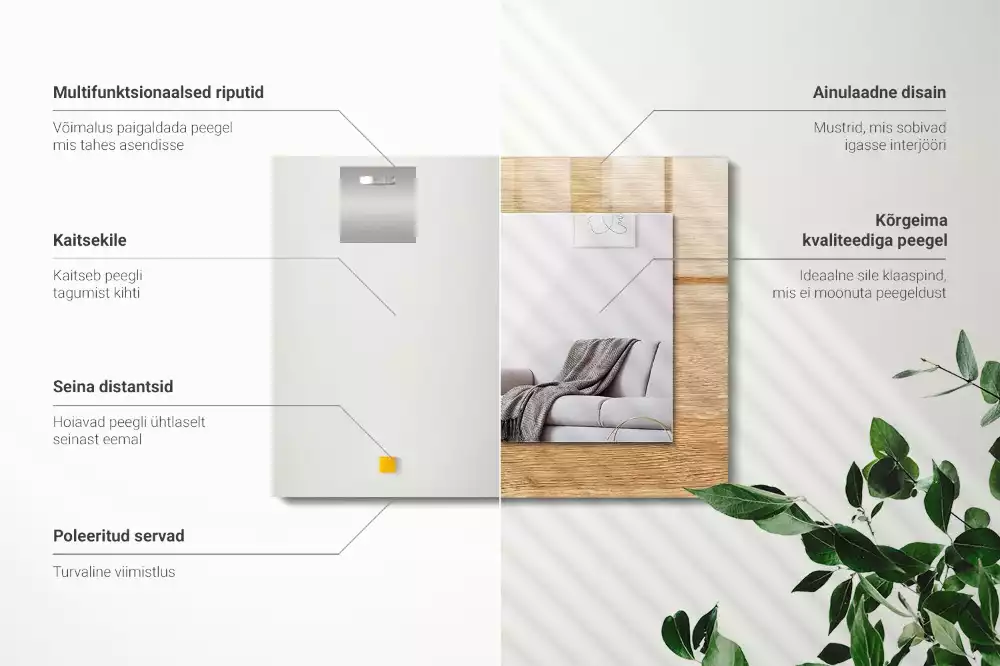 Espelho decorado Madeira com estrutura