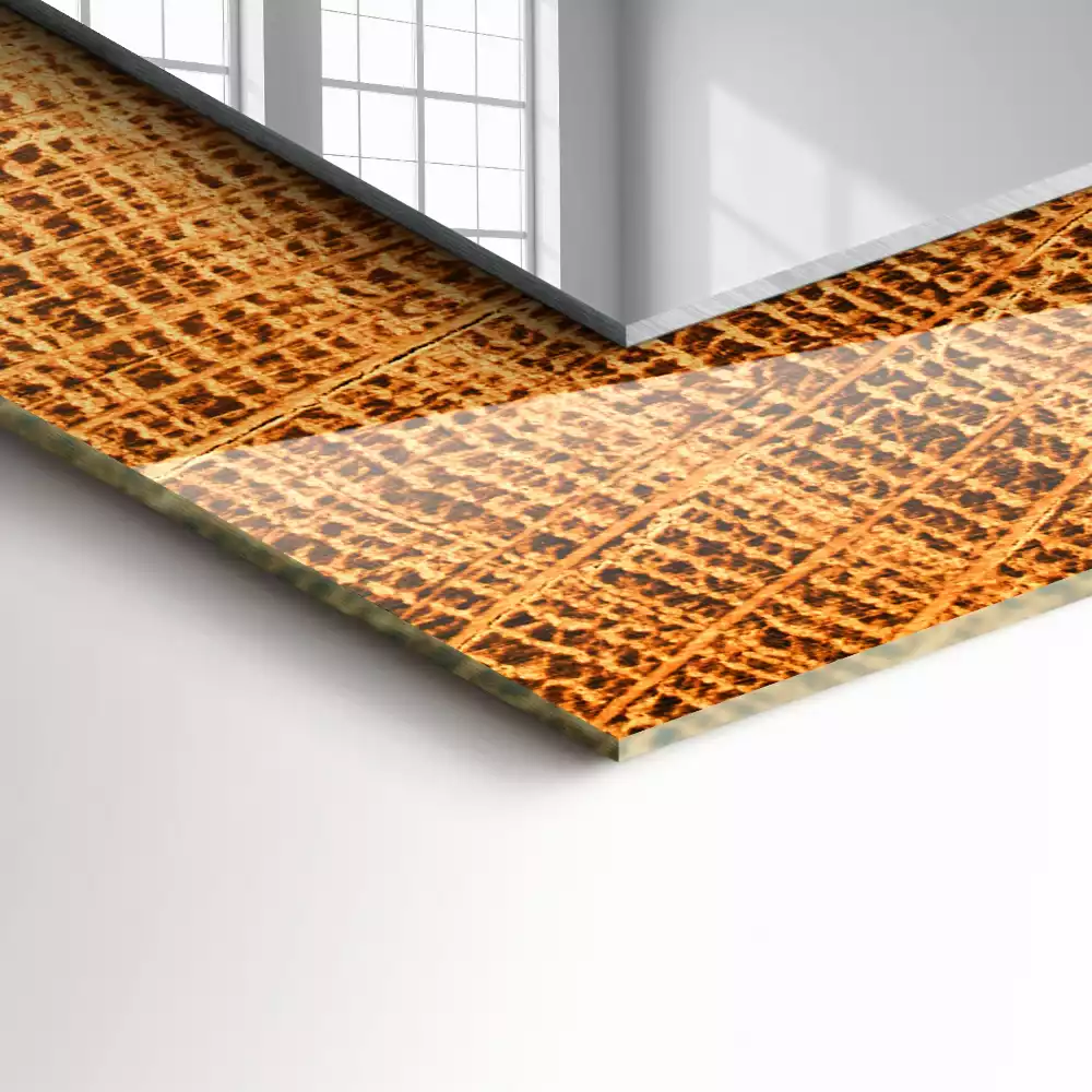 Espelho decorativo Corte transversal de um tronco de árvore com anéis de crescimento