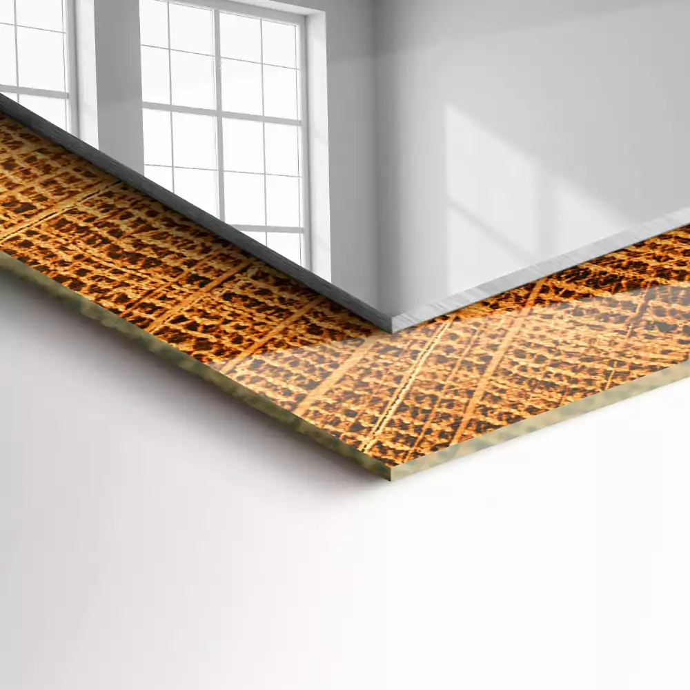 Espelho decorativo Corte transversal de um tronco de árvore com anéis de crescimento