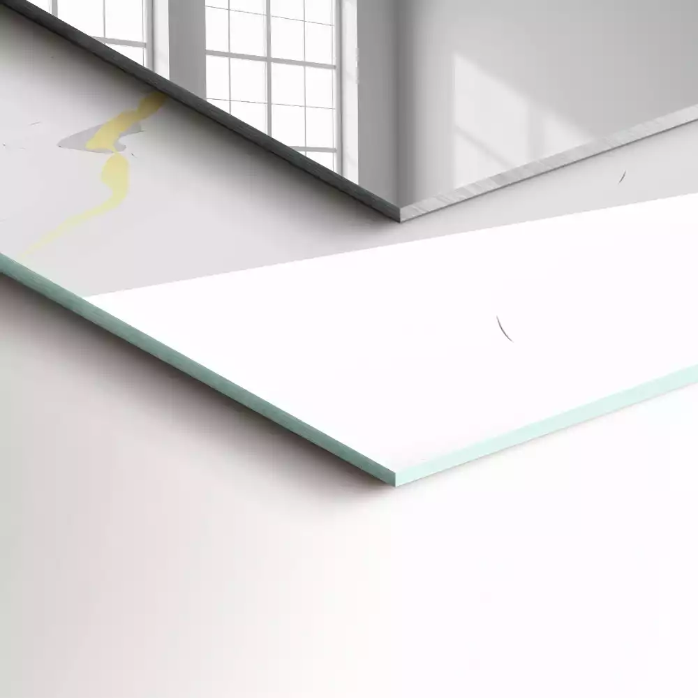 Espelho decorado Padrão de mármore branco