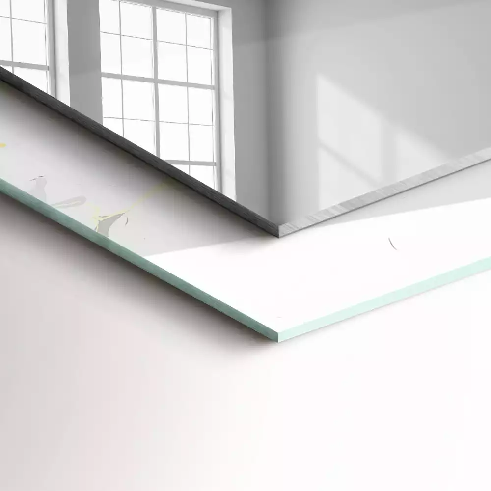 Espelho decorado Padrão de mármore branco