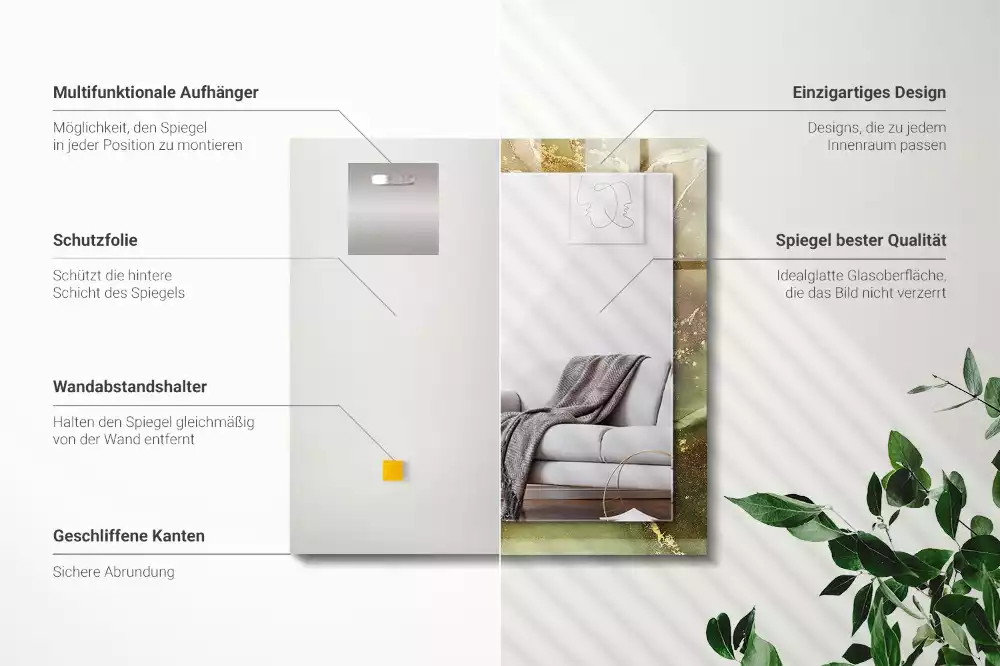 Espelho decorativo Arte abstrata