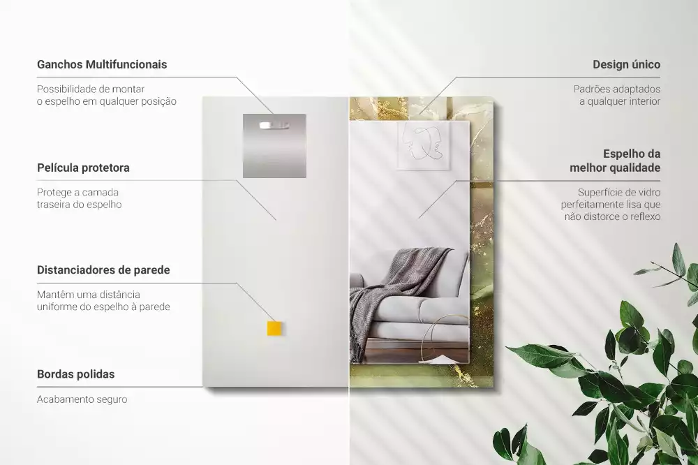 Espelho decorativo Arte abstrata