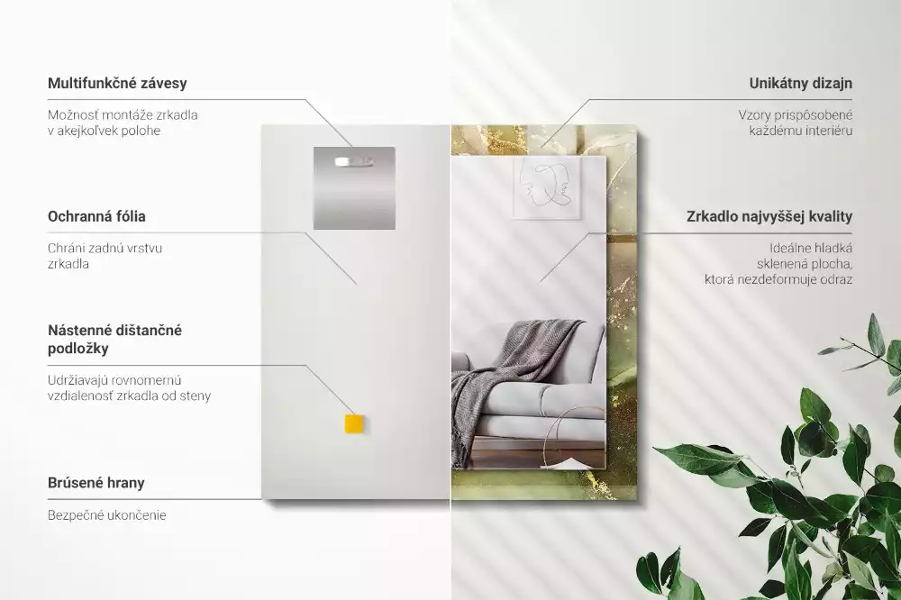 Espelho decorativo Arte abstrata