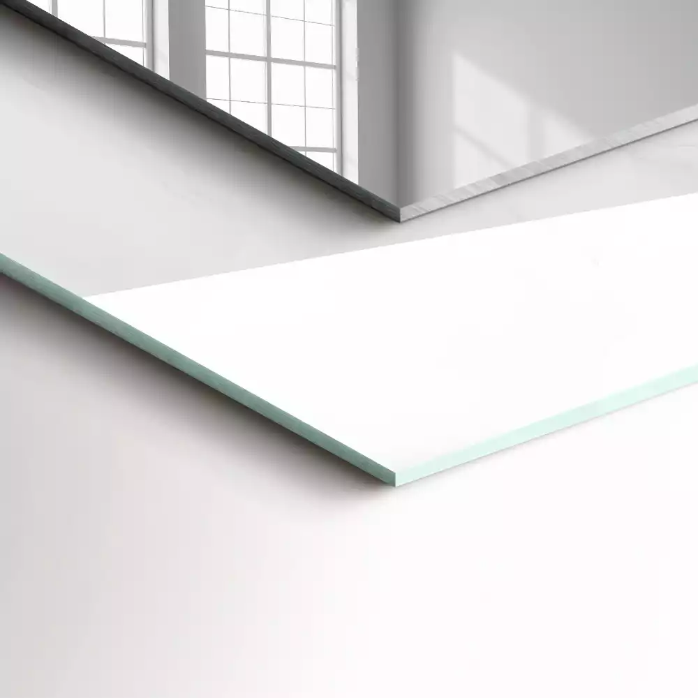 Espelho com moldura decorada Padrão de mármore branco