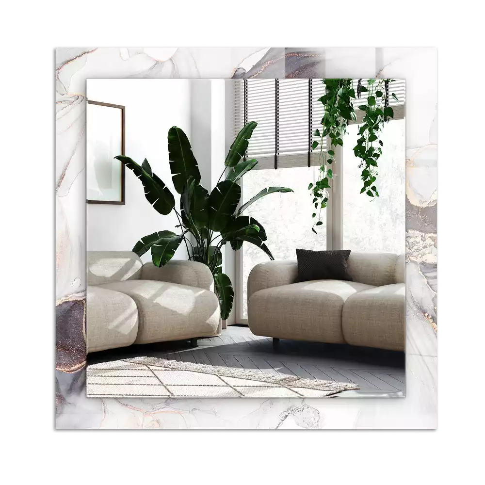 Espelho com moldura decorada Arte abstrata em mármore