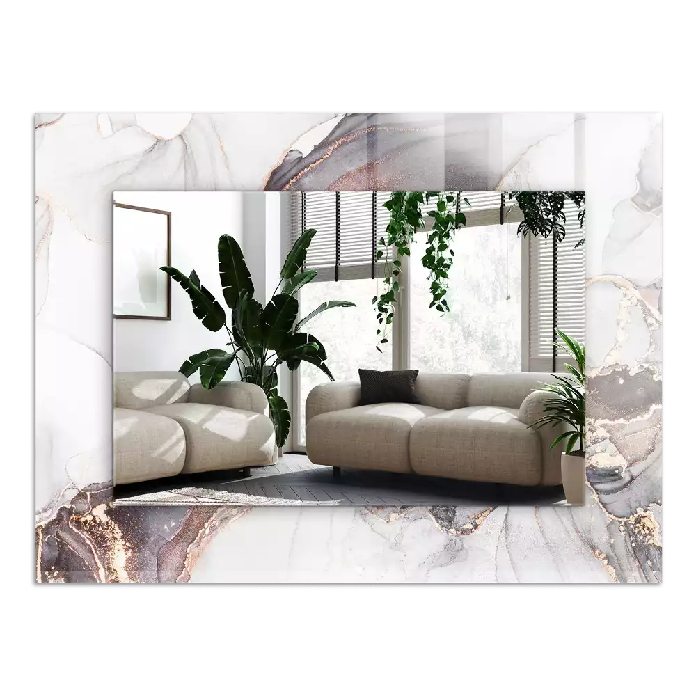 Espelho com moldura decorada Arte abstrata em mármore