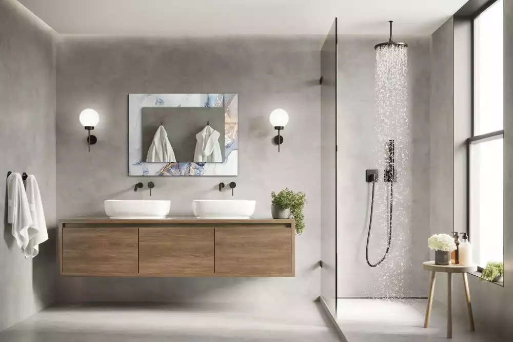 Espelho decorativo Arte abstrata em mármore