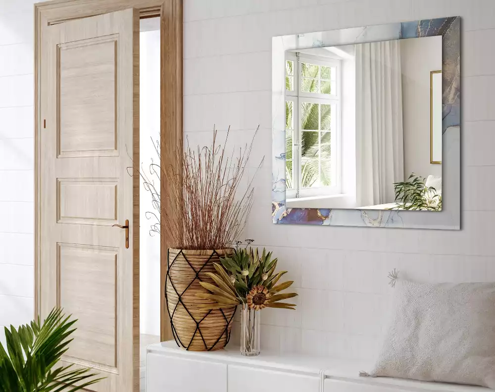 Espelho decorativo Arte abstrata em mármore