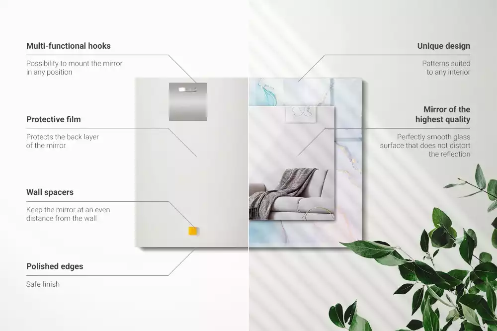 Espelho com moldura decorada Aquarela abstrata