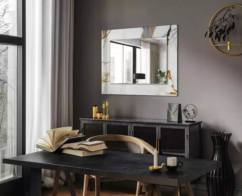 Espelho decorado Mármore veado