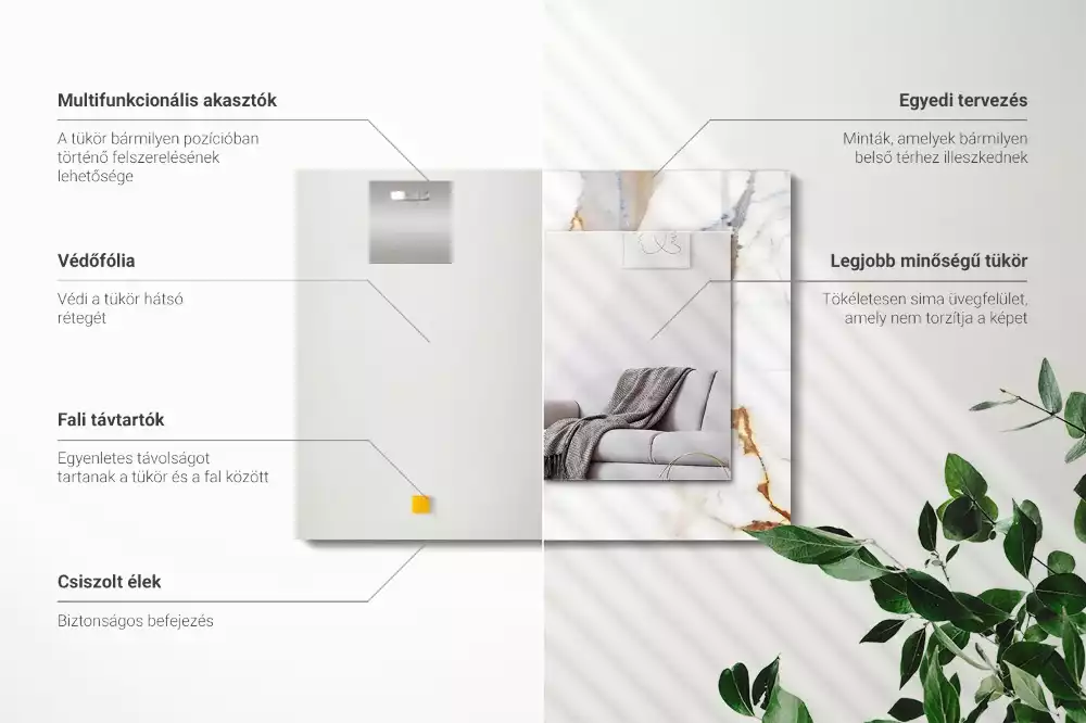 Espelho decorado Mármore veado